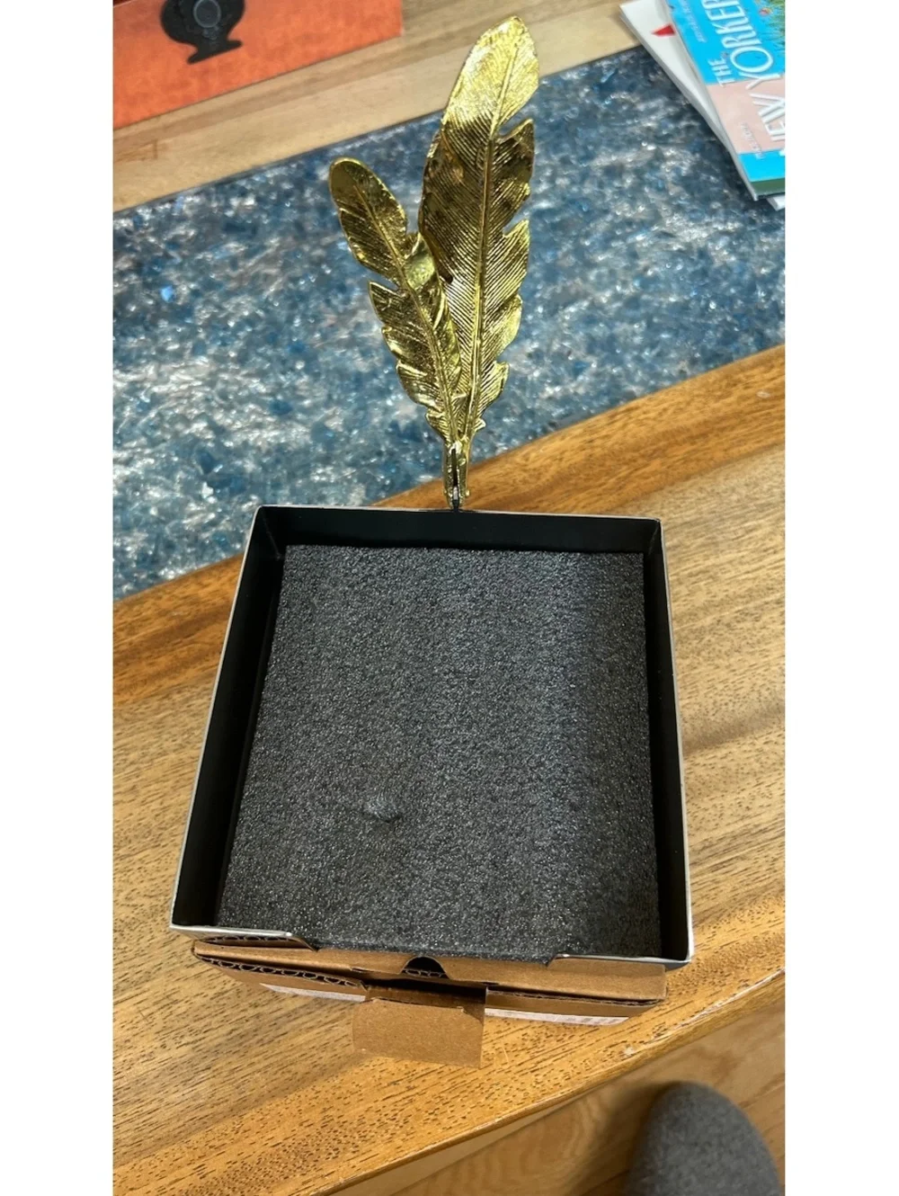 Michael Aram Gold Feather Napkin Holder